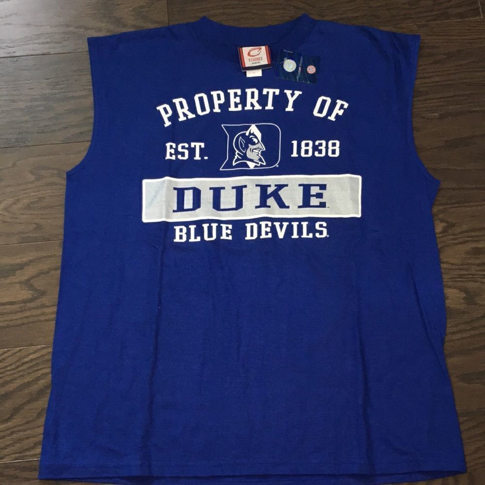 New Duke Blue Devils basketball tank sleeveless work out guns 💪 mens T shirt XL